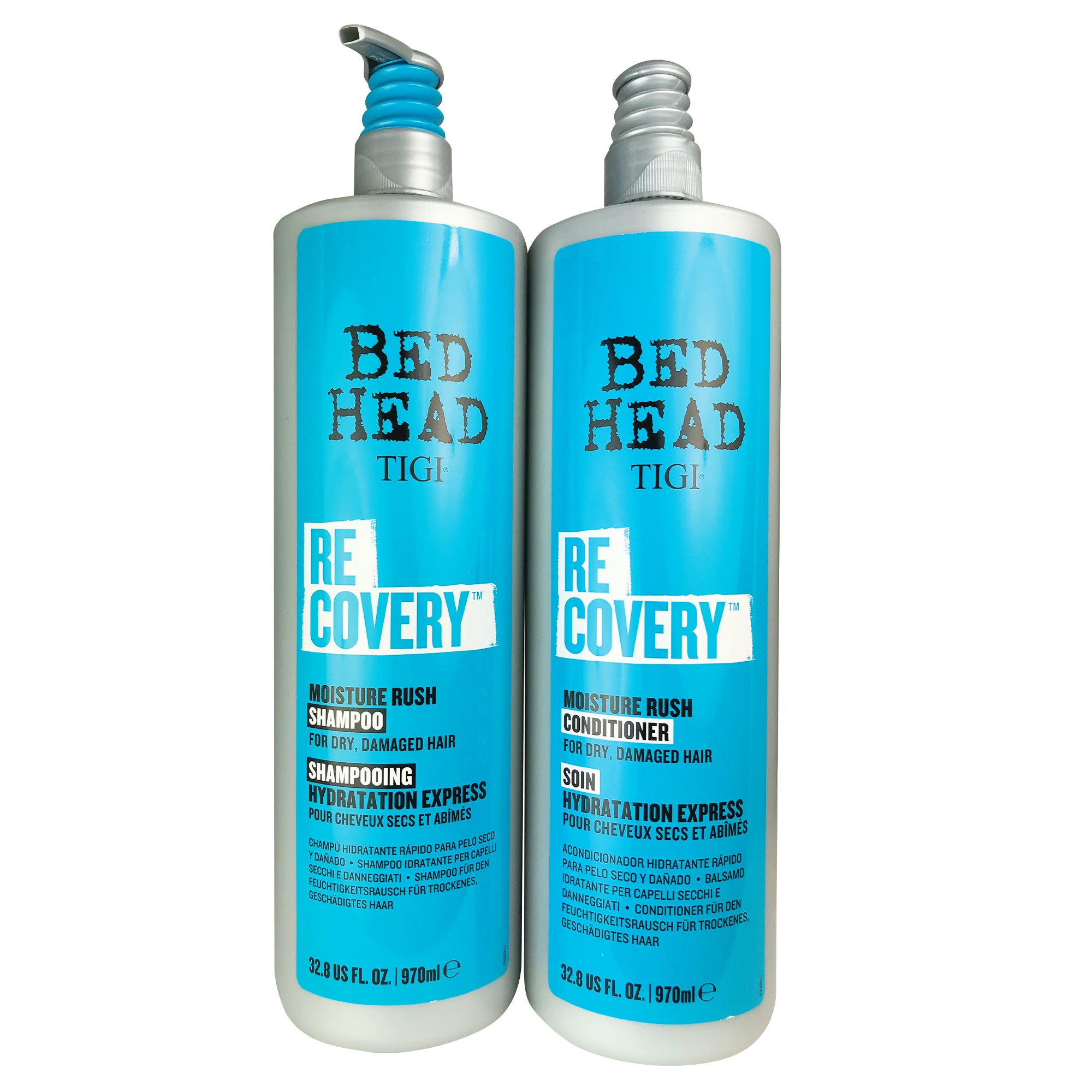 TIGI Bed Head Recovery Moisture Rush Shampoo And Conditioner Duo 32.8 oz For Dry Damaged Hair